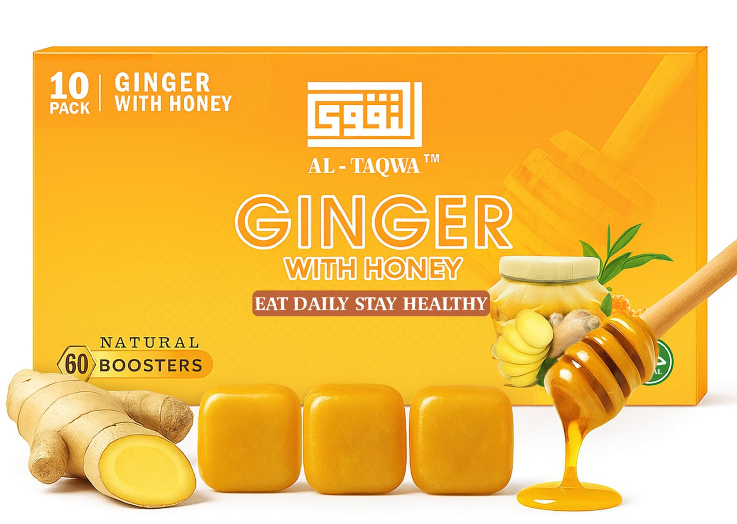 Al Taqwa Natural Ginger Candy – individually wrapped ginger chews
