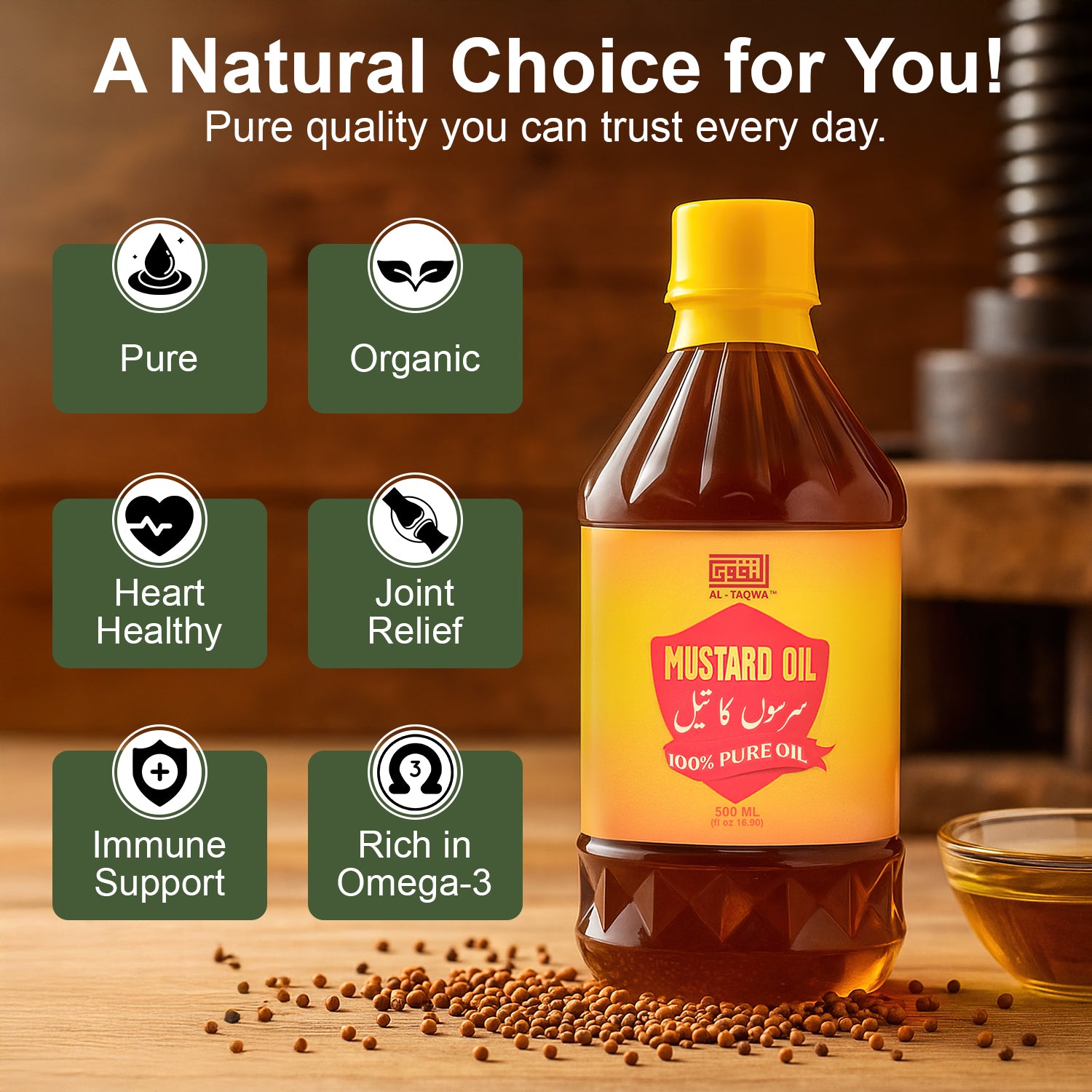 Golden Mustard Oil – Pure & Natural