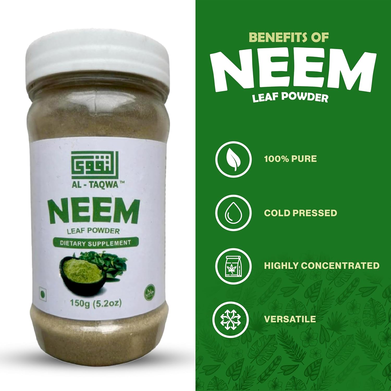 AL-TAQWA Neem Powder, Neem Powder, Neem Leaf, Neem Leaves Powder, Neem Powder 150g